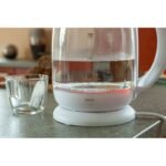 ELDOM GLASS CORDLESS KETTLE C420 KETTY 1850-2200W 1.7L NET FILTER ILLUMINATED TANK, HOT PLATE - Image 3