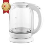 ELDOM GLASS CORDLESS KETTLE C420 KETTY 1850-2200W 1.7L NET FILTER ILLUMINATED TANK, HOT PLATE