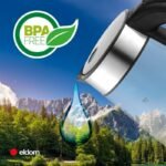 ELDOM GLASS CORDLESS KETTLE C420 KETTY 1850-2200W 1.7L NET FILTER ILLUMINATED TANK, HOT PLATE - Image 8