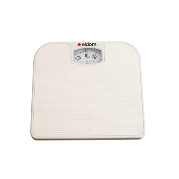 ELDOM MECHANICAL BATHROOM SCALE BR2016B WHITE UP TO 130 KG