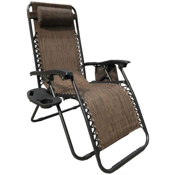 FOLDABLE GARDEN CHAIR MULTIFUNCTIONAL 175X52/65X107CMY BROWN