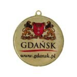 Gold medal with space for a 50 mm emblem - steel medal with luxor jet print - Image 2