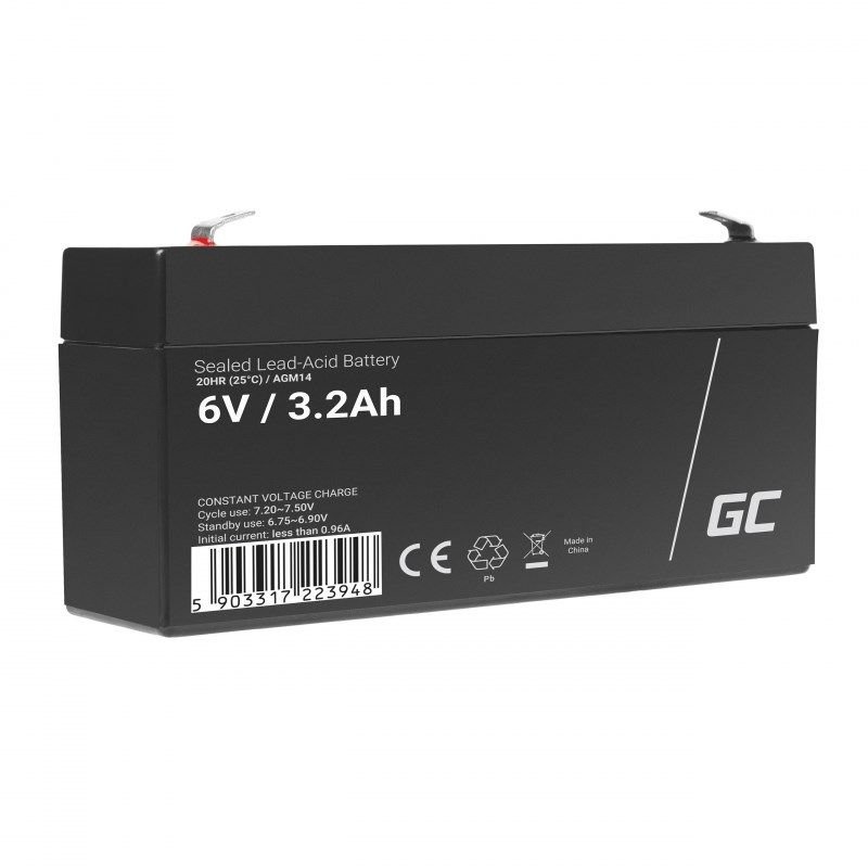 lupin-wear-ca-green-cell-gel-battery-agm14-6v-3-2ah-3255478 GREEN CELL GEL BATTERY AGM14 6V 3.2AH - Image 1