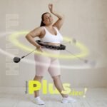 Hula Hop Set HHW11 BLACK with studs and weight + BR163 BLACK PLUS SIZE HMS belt - Image 2