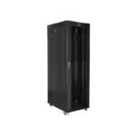 LANBERG FLOOR RACK CABINET 19" 42U 800X1000 GLASS DOOR LCD BLACK FF01-8042-12BL (FLAT PACK)