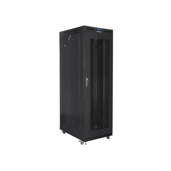 LANBERG FLOOR RACK CABINET 19" 42U 800X1000 PERFORATED DOOR LCD BLACK FF01-8042-23BL (FLAT PACK)