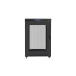 LANBERG LCD FLAT PACK V2 19" 22U 800X1000 BLACK PERFORATED DOOR RACK INSTALLATION CABINET - Image 2