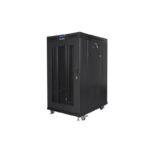 LANBERG LCD FLAT PACK V2 19" 22U 800X1000 BLACK PERFORATED DOOR RACK INSTALLATION CABINET