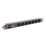 Lanberg PDU-07F-0200-IEC-BK RACK Power Strip (7 x UTE; 10 A; 2m; black)