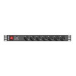 Lanberg PDU-07F-0200-IEC-BK RACK Power Strip (7 x UTE; 10 A; 2m; black) - Image 4