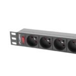 Lanberg PDU-09E-0300-BK RACK Power Strip (7 x UTE; 16 A (3680 W); 3m; black) - Image 2