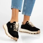 Leather platform sneakers black Filippo DP7498 - Image 2