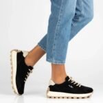 Leather platform sneakers black Filippo DP7498 - Image 8