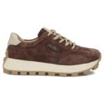 Leather platform sneakers brown Filippo DP7498 - Image 3