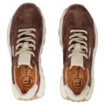 Leather platform sneakers brown Filippo DP7498 - Image 6