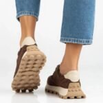 Leather platform sneakers brown Filippo DP7498 - Image 7