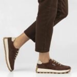 Leather platform sneakers brown Filippo DP7498 - Image 8
