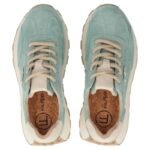 Leather platform sneakers in green Filippo DP7498 - Image 6