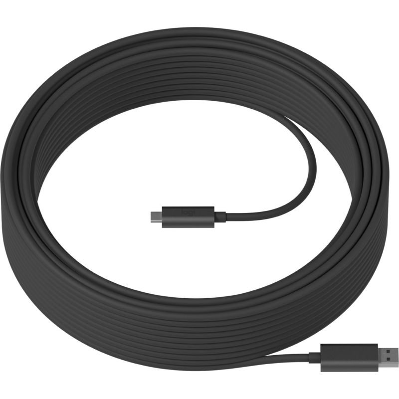 lupin-wear-ca-logitech-939-001802-usb-cable-usb-3-2-gen-2-3-1-gen-2-25m-usb-a-usb-c-graphite-3286735 Logitech 939-001802 USB Cable USB 3.2 Gen 2 (3.1 Gen 2) 25m USB A USB C Graphite - Image 1