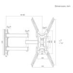 MACLEAN TV MOUNT / HANGER 32-55 MACLEAN TV MOUNT / HANGER, MAX VESA 400X400, 32-55", UP TO 25KG, BLACK, TILT ADJUSTMENT - Image 3