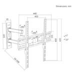 MACLEAN TV MOUNT / HANGER 32-55 MACLEAN TV MOUNT / HANGER, MAX VESA 400X400, 32-55", UP TO 30KG, BLACK, TILT ADJUSTMENT - Image 3