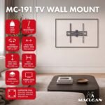 MACLEAN TV MOUNT / HANGER 32-55 MACLEAN TV MOUNT / HANGER, MAX VESA 400X400, 32-55", UP TO 30KG, BLACK, TILT ADJUSTMENT - Image 6