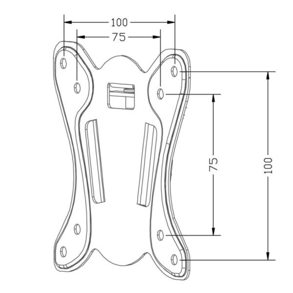 MACLEAN TV MOUNT, MAX VESA 100X100, 13-27", 25KG MC-715A