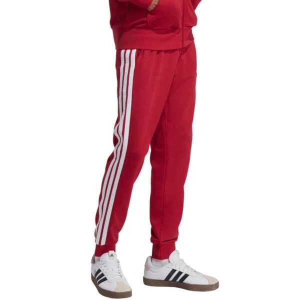 Mens adidas Essential 3-Stripes French Terry Burgundy Pants KR2702