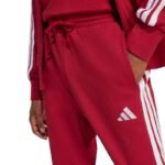 Mens adidas Essential 3-Stripes French Terry Burgundy Pants KR2702 - Image 4
