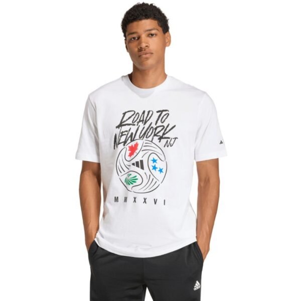 Mens adidas FIFA World Cup 26™ Road to NYNJ Graphic T-Shirt White KB2535