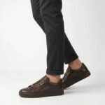 Mens brown leather sneakers Filippo MP8274 - Image 2