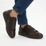 Mens brown leather sneakers Filippo MP8274 - Image 7