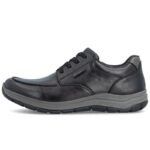 Mens comfortable leather shoes, width H, black, Rieker 03607-24 - Image 3