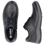 Mens comfortable leather shoes, width H, black, Rieker 03607-24 - Image 5