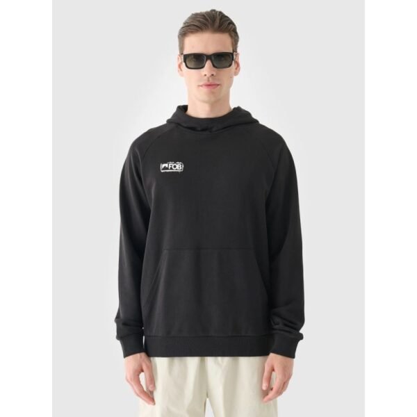 Mens sweatshirt with hood, open, 4F 4FRAW24TSWSM2072-20S