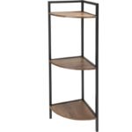 METAL CORNER SHELVING UNIT 3 SHELVES 23.5x23.5x76CM - Image 2