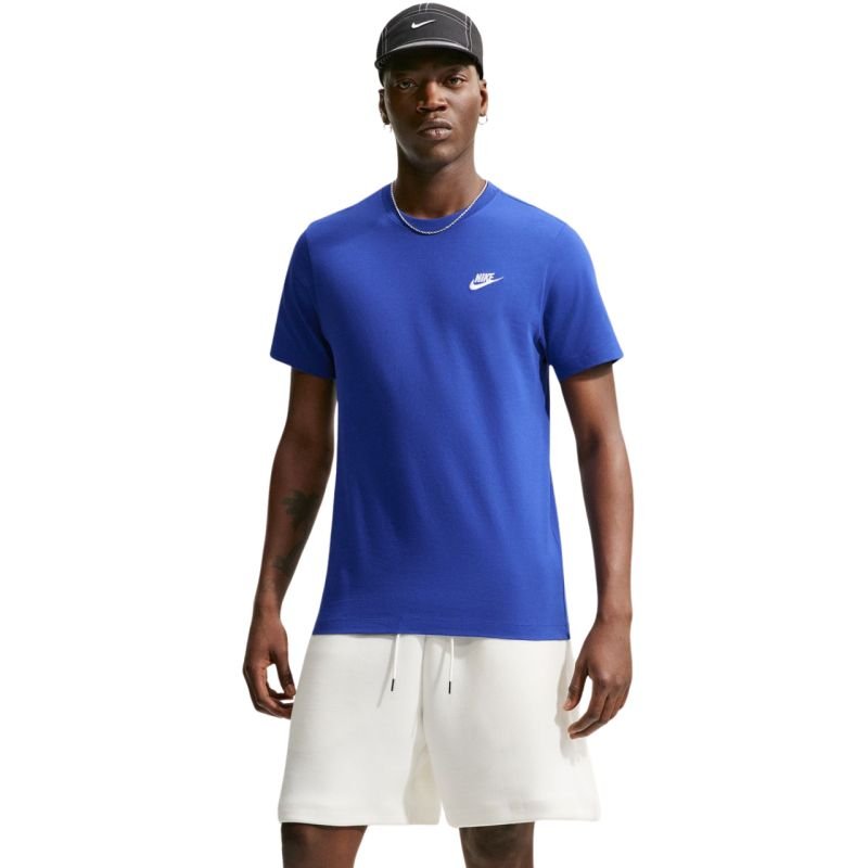 lupin-wear-ca-nike-club-tee-men-s-t-shirt-blue-ar4997-417-3277754 Nike Club Tee Mens T-Shirt Blue AR4997 417 - Image 1