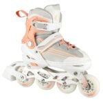 NILS Extreme NH18190 2in1 inline skates, white and pink, size S (29-33), with replaceable hockey blade - Image 3