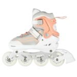 NILS Extreme NH18190 2in1 inline skates, white and pink, size S (29-33), with replaceable hockey blade - Image 5
