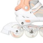 NILS Extreme NH18190 2in1 inline skates, white and pink, size S (29-33), with replaceable hockey blade - Image 6