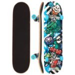 OCOTOPUS BLUE WOODEN SKATEBOARD BEST SPORTING