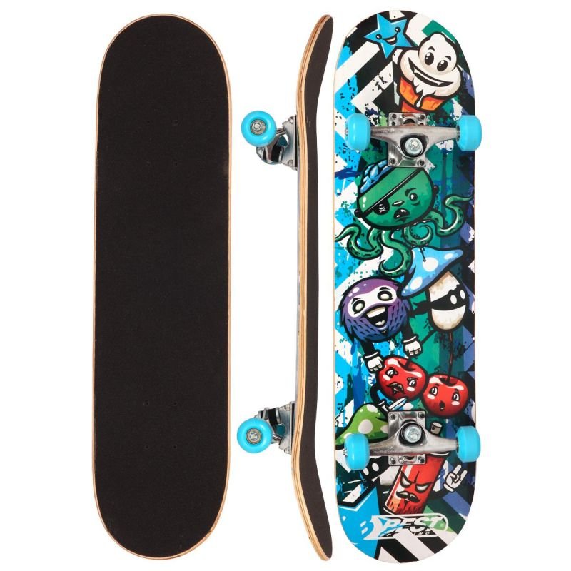 lupin-wear-ca-ocotopus-blue-wooden-skateboard-best-sporting-2255822 OCOTOPUS BLUE WOODEN SKATEBOARD BEST SPORTING - Image 1