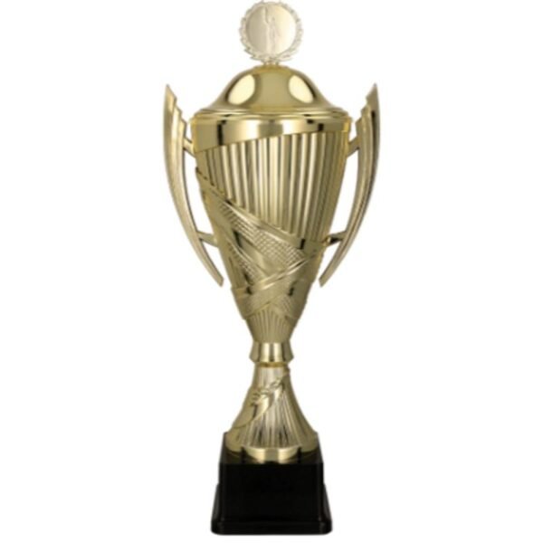 ORSONA gold plastic cup with lid
