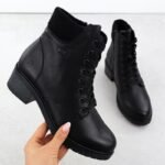 Rieker Remonte D1A70-01 Womens Leather Waterproof Ankle Boots Black - Image 2