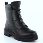 Rieker Y3160-00 womens black leather ankle boots