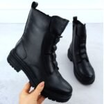 Rieker Y3160-00 womens black leather ankle boots - Image 2
