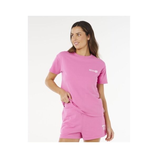 RIP CURL Surf Puff Party Pack Relaxed Pink Womens T-Shirt