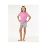 RIP CURL Surf Puff Relaxed Tee-Girl Pink - Image 3