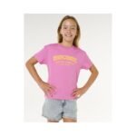 RIP CURL Surf Puff Relaxed Tee-Girl Pink - Image 5