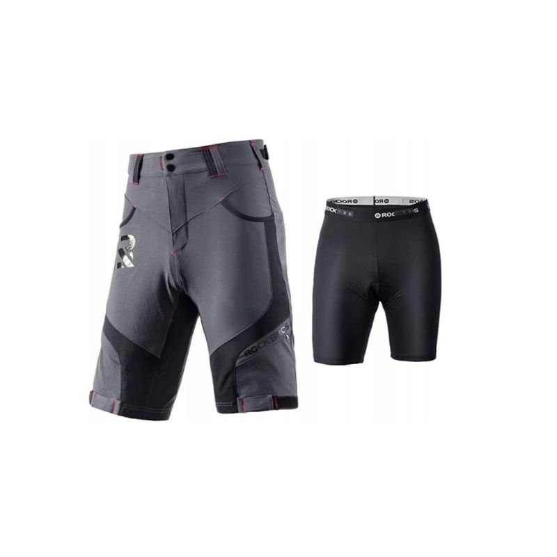 lupin-wear-ca-rockbros-men-s-2-in-1-cycling-shorts-gray-size-l-2002553 Rockbros mens 2-in-1 cycling shorts, gray, size L - Image 1